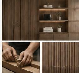 Detalle de veta de madera natural